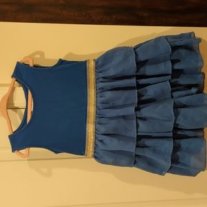 Hanna Andersson Girls Blue Dress, Size 5